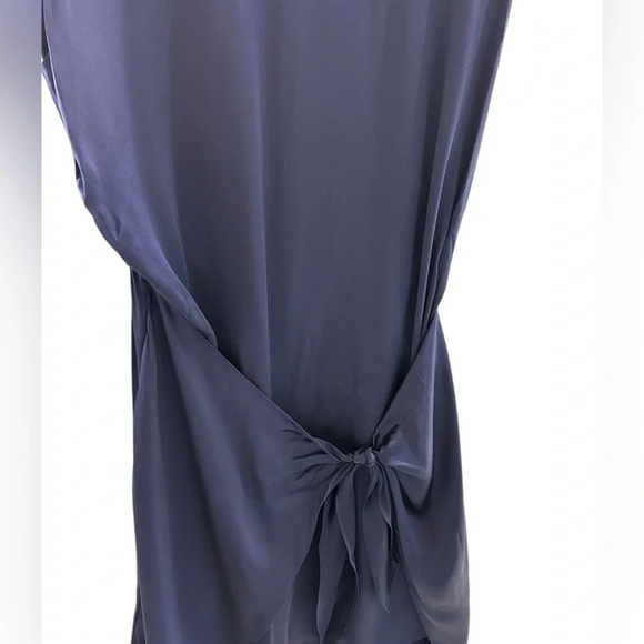 NWT Amanda Uprichard Copeland Tie Front Mini Dress Navy Blue Size Medium - Picture 5 of 9